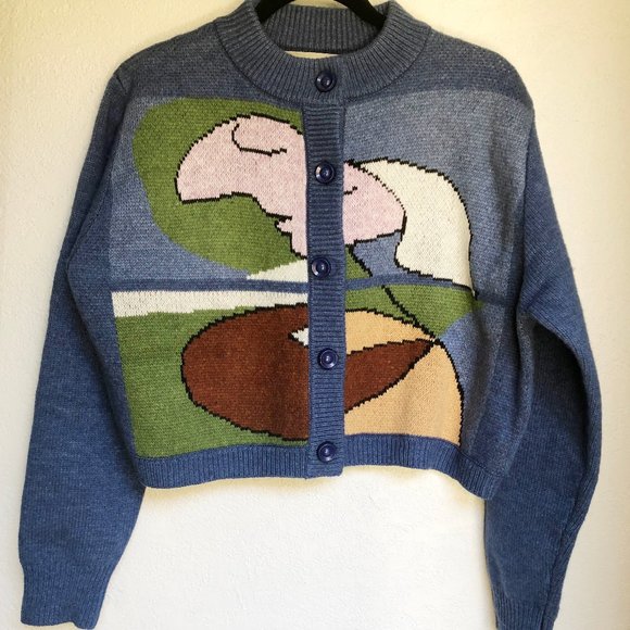 Kina Tam Pastiche Cardigan Sweater 